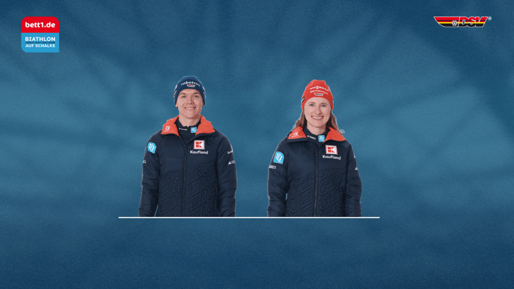 Janina Hettich-Walz und Justus Strelow gehen beim Biathlon auf Schalke 2026 wieder an den Start.